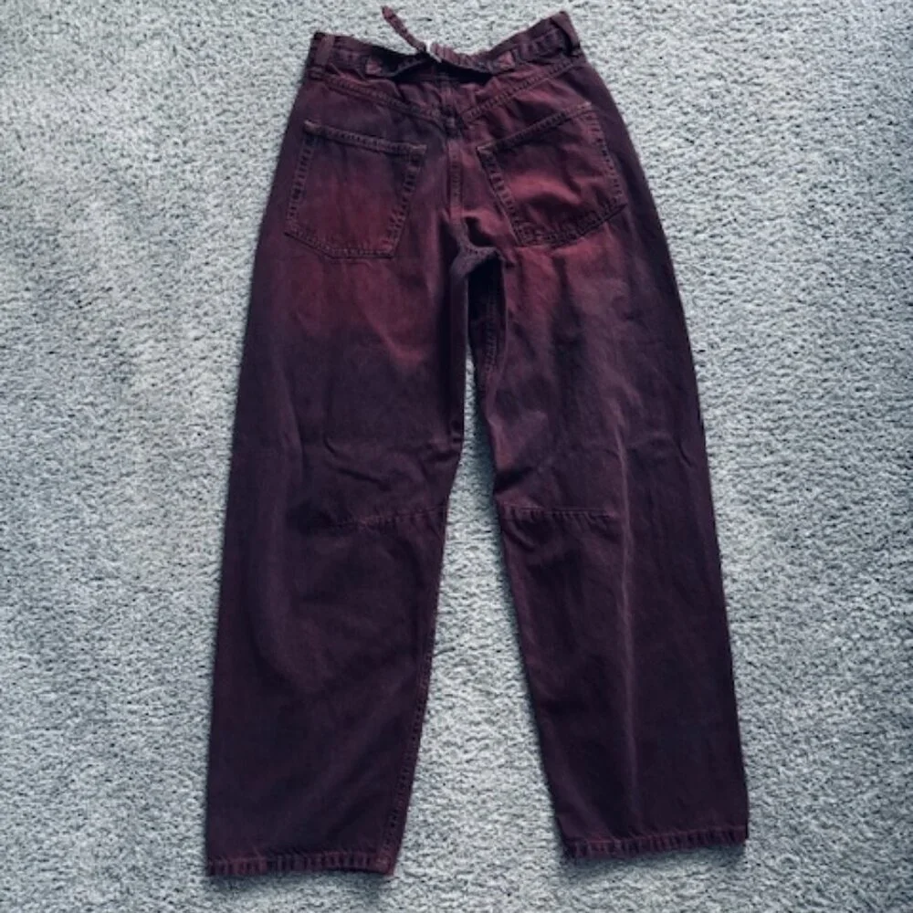 BDG Red Tint Logan Cinch Back Boyfriend Jeans, size 27 - Picture 3 of 6